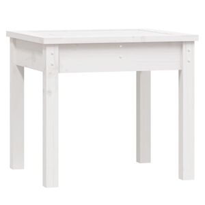 vidaXL Vrtna klupa bijela 50x44x45 cm od masivne borovine