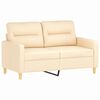 vidaXL 3-dijelni set sofa s jastucima krem od tkanine