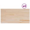 vidaXL Stolne ploče 2 kom 100x50x1,7 cm od masivne borovine pravokutne