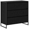 vidaXL Kreveta Crni hrast 79 x 36 x 75.5 cm Konstruirano drvo