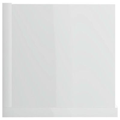 vidaXL Zidna polica za CD-ove sjajna bijela 100 x 18 x 18 cm drvena