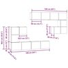 vidaXL TV Jedinice Zidne 4 pcs Crni hrast Konstruirano drvo