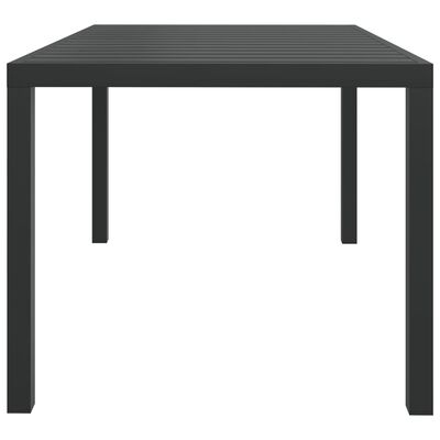vidaXL Vrtni stol crni 150 x 90 x 74 cm aluminijum i WPC