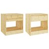 vidaXL Noćni ormarići 2 kom 40x31x40 cm od masivne jelovine
