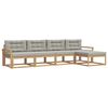 vidaXL Set vanjskih sofa 4 kom. Bijela i svjetlosiva Poliester