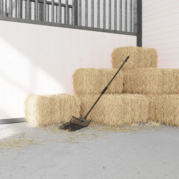 vidaXL Glava za vile s 14 zubaca crna čelična