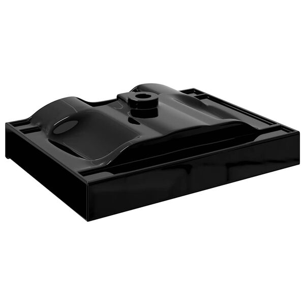 Luksuzni keramički pravokutni umivaonik crni 60 x 46 cm