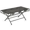 vidaXL Sklopivi stolić za kavu od metala starinski 100x50x45 cm crni