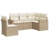 vidaXL 5-dijelni vrtni set sofa s jastucima bež od poliratana