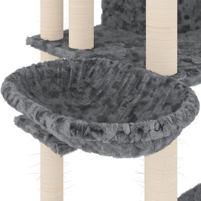 vidaXL Penjalica za mačke sa stupovima za grebanje tamnosiva 191 cm
