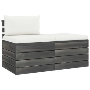 vidaXL 2-dijelna vrtna garnitura od paleta od borovine s jastucima