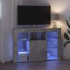 vidaXL Kotni LED TV ormar Betonski sivi 100x40x68cm Konstruirano drvo