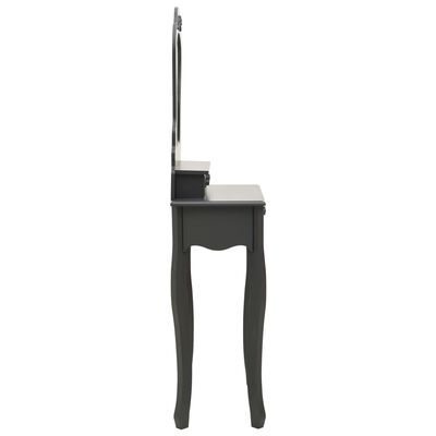 vidaXL Toaletni stolić sa stolcem sivi 50x59x136 cm od drva paulovnije