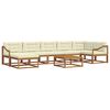 vidaXL Set vanjskih sofa s jastukom 8 pcs Prirodna i krem