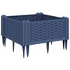vidaXL Vrtna sadilica s klinovima plava siva 42,5 x 42,5 x 28,5 cm PP