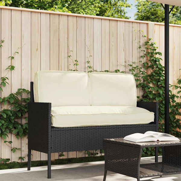 vidaXL Set jastučića za palete s jastukom 3 pcs Krema 120 x 60 x 12 cm