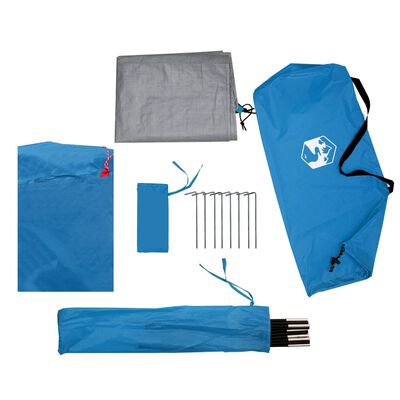 vidaXL Kupolasti šator za kampiranje za 2 osobe plavi vodootporni