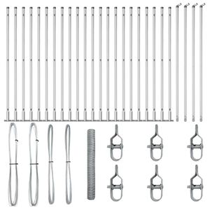 vidaXL Stup za ogradu Srebrna