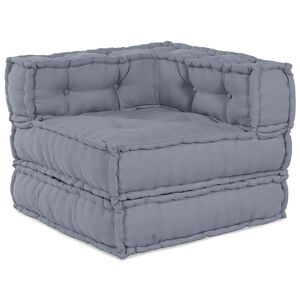 vidaXL Modularna sofa Tkanina Siva 70 x 70 x 56 cm