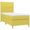 vidaXL Krevet box spring s madracem LED zeleni 90x200 cm od tkanine