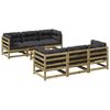 vidaXL 7-dijelni set vrtnih sofa od impregnirane borovine s jastucima