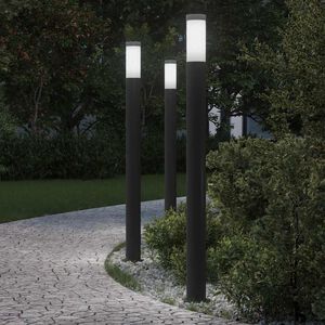 vidaXL Stupić za zidne lampe 3 kom 110 cm od nehrđajućeg čelika IP44