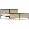 vidaXL Metalni okvir kreveta bez madraca boja hrasta sonome 183x213 cm