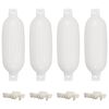 vidaXL Bokobrani za brod 4 kom bijeli &Oslash; 16 x 58 cm PVC