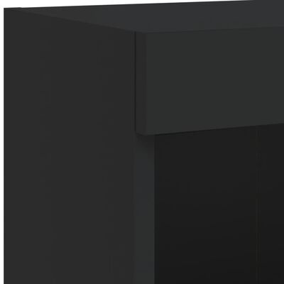 vidaXL 6-dijelni set zidnih TV ormarića s LED svjetlima crni