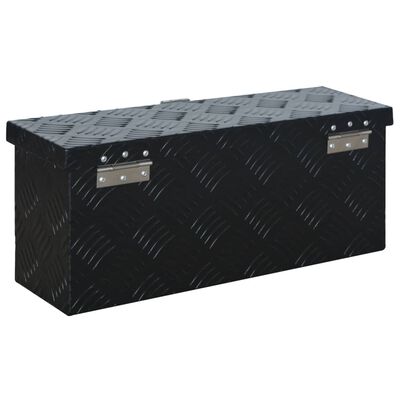 vidaXL Aluminijska kutija 485 x 140 x 200 mm crna
