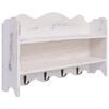 284235 vidaXL Wall Mounted Coat Rack White 50x10x30 cm Wood