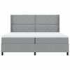 vidaXL LED Box Spring Krevet Svijetlo siva 200 x 200 cm tkanina