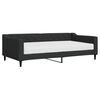 vidaXL Dnevni krevet s madracem crni 100 x 200 cm od tkanine