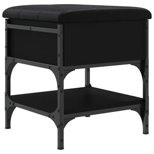 vidaXL Klupa za cipele crna 42 x 42 x 45 cm od konstruiranog drva