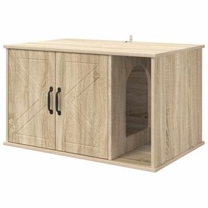 vidaXL Mačja Kuća Sonoma 85 x 55 x 50 cm Konstruirano drvo