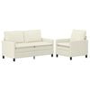 vidaXL Set sofe 2 pcs Krem Tkanina