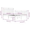 vidaXL Okvir za krevet od masivnog drva 120 x 190 cm mali bračni