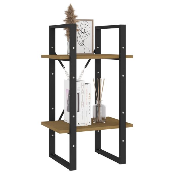 vidaXL Ormarić za knjige s 2 razine 40 x 30 x 70 cm masivna borovina