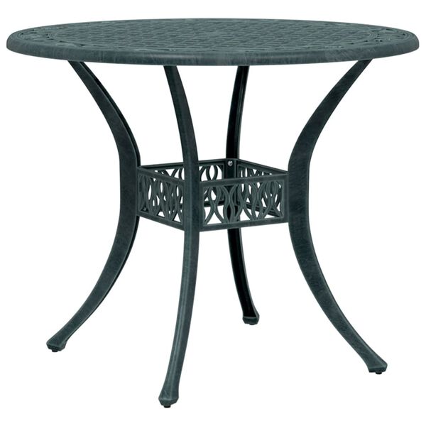 vidaXL 3-dijelni bistro set zeleni od lijevanog aluminija