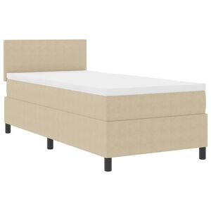 vidaXL LED Box Spring Krevet Svijetlo siva i bijela. 80 x 200 cm