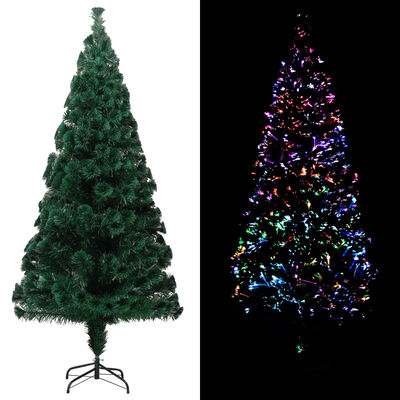 vidaXL Umjetno božićno drvce sa stalkom zeleno 180 cm optička vlakna
