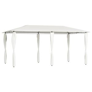 vidaXL Sjenica s navlakama za stupove 2,98x5,3x2,59 m krem 160 g/m&sup2;
