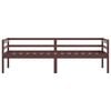 vidaXL Okvir za krevet od masivne borovine tamnosmeđi 90 x 200 cm