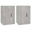 vidaXL Zidni TV ormarići 2 kom siva boja betona 40 x 34,5 x 60 cm