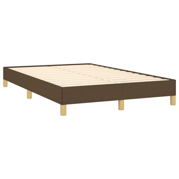 vidaXL Krevet box spring s madracem tamnosmeđi 120 x 190 cm od tkanine