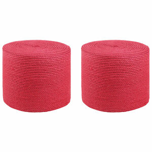 vidaXL 2 kom. 2 mm Crvena 100% Juta Tossa