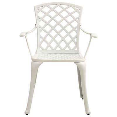 vidaXL Vrtne stolice od lijevanog aluminija 4 kom bijele