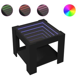 vidaXL Stolić za kavu LED crni 53x53x45 cm od konstruiranog drva
