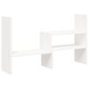 vidaXL Stalak za monitor bijeli (39-72) x 17 x 43 cm masivna borovina