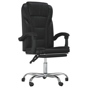 vidaXL Uredski naslonjač od umjetne kože crni